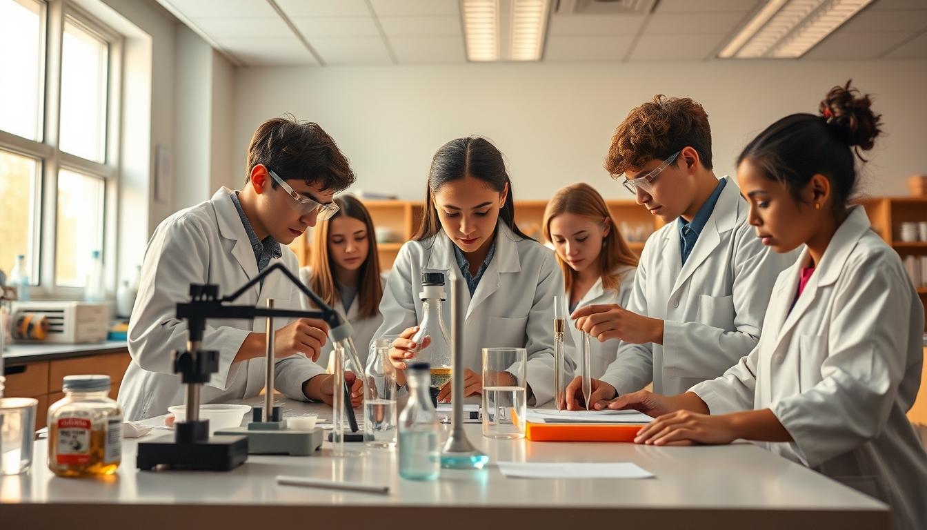 Student developing practical and academic skills