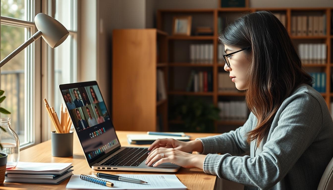 Students studying together in modern classroom